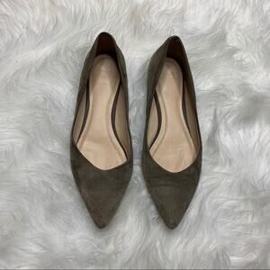 Marc Fisher Tan Suede Pointed Toe Flats